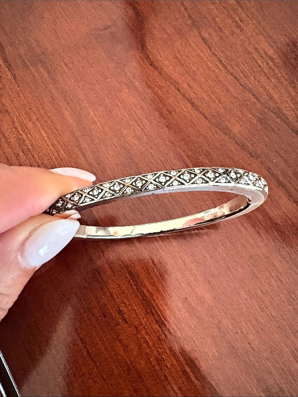 Brighton Geometric Two-Tone Hinged Bracelet